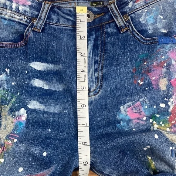 Cotton Denim Paint Splatter Art - Picture 14 of 16